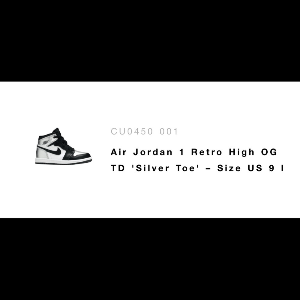 Jordan 1 Silver Toes